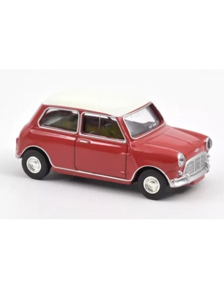 1:54 MINI COOPER S 1964 TARTAN RED AND WHITE ROOF